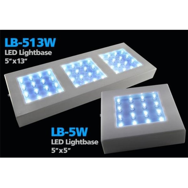 Fortune Products Fortune Products LB-5W 5 in. Square Light Base - White LB-5W